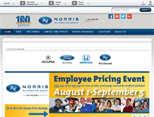 Tablet Screenshot of norrisautogroup.com